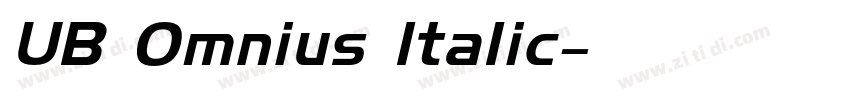 UB Omnius Italic字体转换